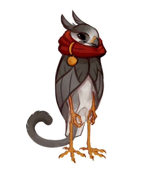 notcuddles:pigeoninacoffeeshop:a grifflet design I made a little while ago, based off a Saker falcon