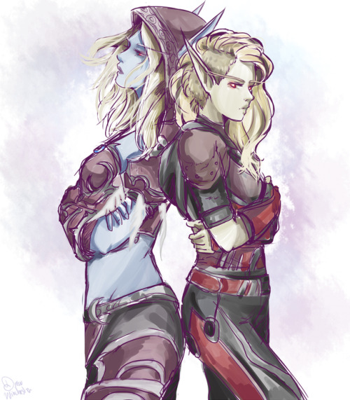 drew-winchester:Sketch commission for @touched-by-fae / @blackarrowinthedark of Sylvanas Windru