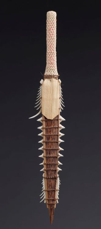 Shark tooth sword, Kirbati, 20th century.from the Museum of New Zealand