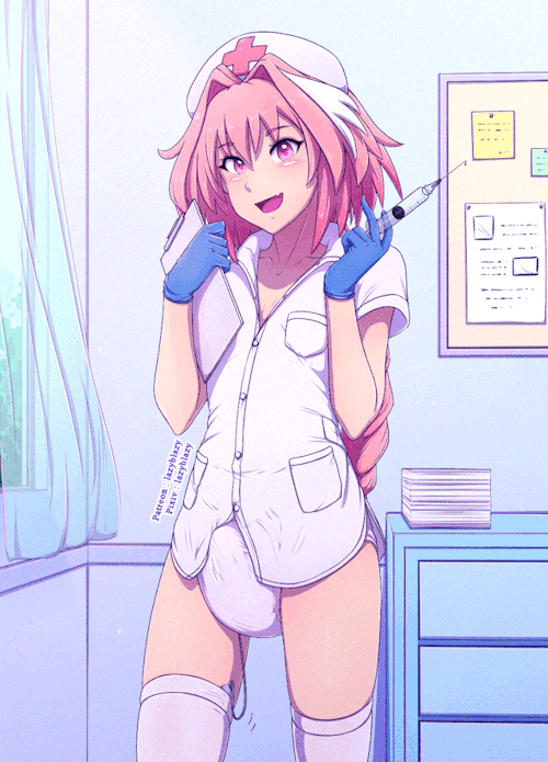 lazyblazy: “Hey you! It’s time for your booster shot!“❤️I think Astolfo is very happy to see y