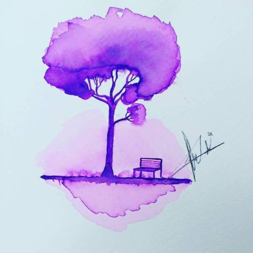 #watercolors #landsacape #tree  #arboldelavida adult photos