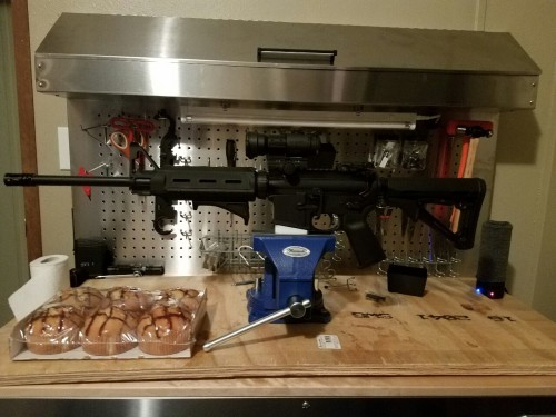 Every gun workbench needs tactical muffins.  It’s a rule.