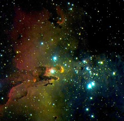 humanoidhistory:  Behold M16, aka the Eagle Nebula, 7000 light-years away toward the constellation Serpens. (via) 