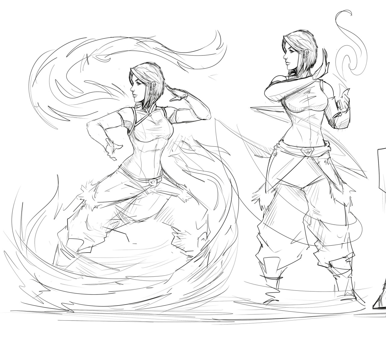 metalwarrior22:  korra bending all four elements by Sketchydeez Posted with permission