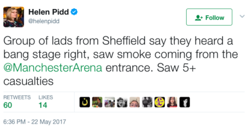 micdotcom: BREAKING: Panic erupts at Ariana Grande concert after a ‘loud bang’ reported at Mancheste