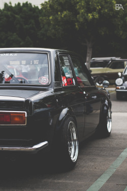 acreap:  tactikk: Dominic’s Datsun 510 I saw Dominic’s car at my first Cars and Coffee Irvine visit back in January, which turned out to by his first visit as well. I took a single photo and posted it here on tumblr, and it eventually went viral.
