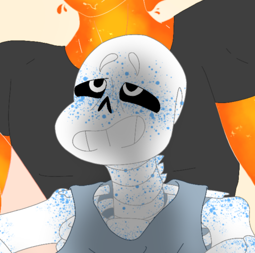 Some Sansby I Drew Cus Oml Im Obsessed Againn, Grillby With Muschlleee