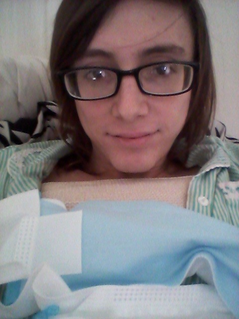 I look horrible I know but i finally had my breast augmentation surgery including an orchi. I’