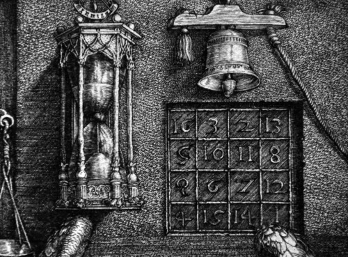 chaosophia218:Albrecht Dürer - Magic Square, “Melancholia I”, 1514.Magic Squares represent a mathema