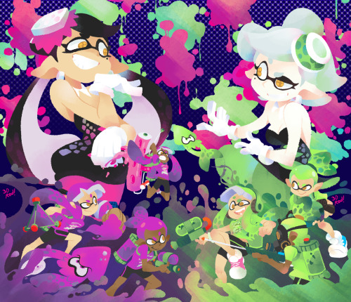 agentis-zephirum: 3drod: Every single Splatfest piece I made. Shame this tradition has come to an en