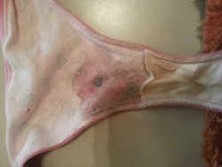 hornyfeels:  Im not sure if you guys can tell but that was how wet my panties were 
