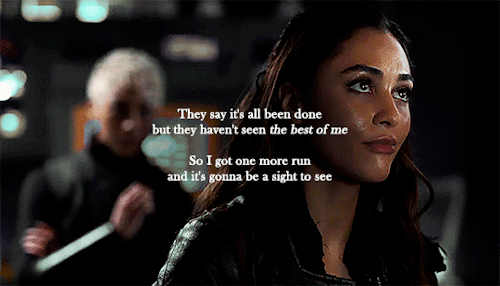 laufire:Stayup on that rise and never come down. [Caption: gifs of various Raven scenes (bragging ab