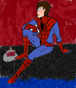 I heard that it was someone’s birthday. ❤❤ Sorry that it’s a bit messy, this was my first time drawing Spidey since elementary school. I hope you like him nonetheless.(docjackal)LOOK AT THIS PRECIOUS BABY