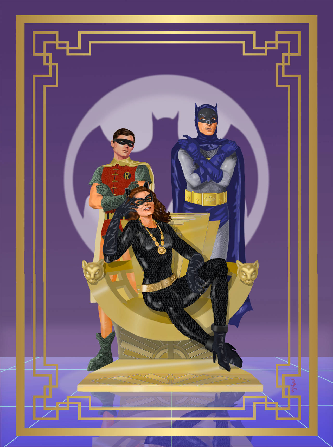 BATMAN NOTES — 60s Batman, Robin & Catwoman by Brian Keith Lee