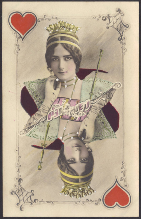 The Four Queens of Belle Epoque Paris. Playing Card Images, circa 1900: Cleo De Merode, Saharet,  Li