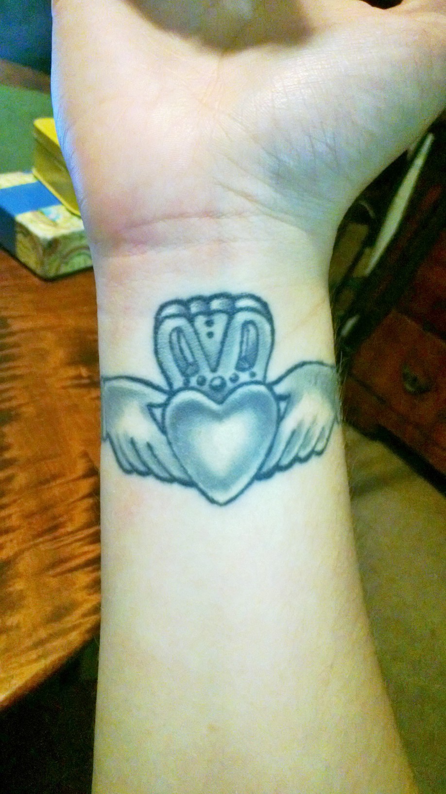 metal-now:  All of my tattoos in order of when I got them. A Claddagh on my right