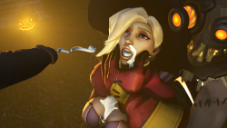 wankysfm:  ”Open wide for your treat AH-HA-Ha-HA” Im just as obsessed with witch mercy as everyone else &lt;3 Witch by TFA (i think) 