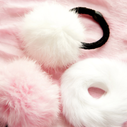 Plushie-Princess:  Kawaii Colored Fluffy Hair Pompoms Hair Tie // Use The Code Toyangel