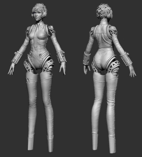 cavalier-renegade:  hentairobot:  cyberclays:  Aigis - Persona 3 fan art by Blair Armitage “Realtime 3d fanart of Shigenori Soejima’s character design of Aigis  from Persona 3. This one is based on his artbook illustration, but also  combines a few