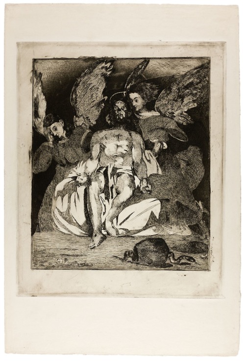 Dead Christ with Angels, Édouard Manet, 1866, Art Institute of Chicago: Prints and DrawingsClarence 