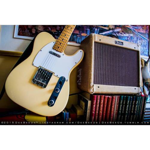 deebeeus:  And here’s my own #blonde #vintage #Tele, a 1968. And like the ‘56 in my last post, is also all-original except the body has been #refinished.  Otherwise it would have been out of my price range.  Even as a refin it was ALMOST out of my