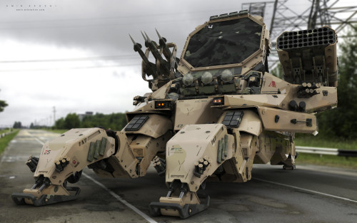 the-man-who-sold-za-warudo: cyberclays: M130 Abrams, 108th Air Defense Artillery Brigade - by Amin A