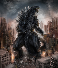 pixelated-nightmares:  Godzilla by Diovega 