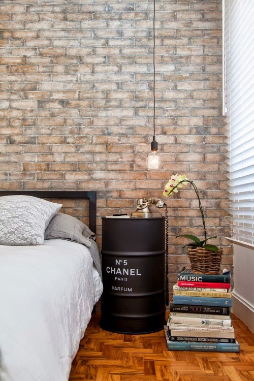 DIY Inspiration: Chanel Barrel Side Table. Spotted at Casa de Valentina: Teffy Morin&rsquo;s open ho