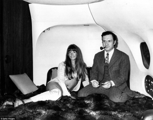 Hef & Barbi on board The Big Bunny, 1970