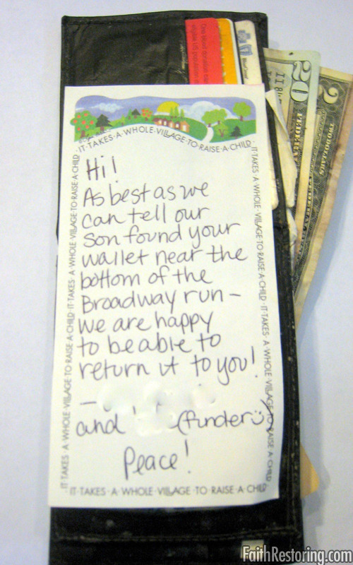 faithrestoring:  Faith in Humanity Restored  They even left the two dollar bill :)