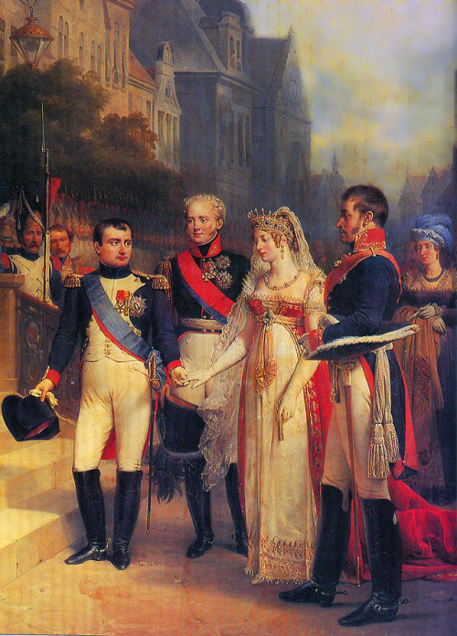 Napoleon Bonaparte receives the Queen of Prussia at Tilsit, July 6, 1807 by Nicolas Gosse 