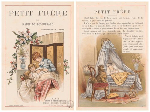 Petit frère / Little Brother by Marie de Bosguérard.Paris, Librairie de Théodore Lefèvre et Cie.Illu