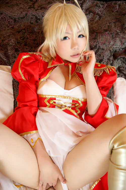 Porn photo Fate/EXTRA - Red Saber (Higurashi Rin) 1-24