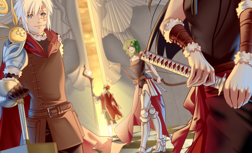 The preview of my piece for @curseofthecross zine, the main 4 in tabletop RPG theme!Preorder is open