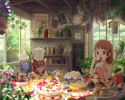 animeio:  dat cat……and all that delicious food mmmhhmmmm