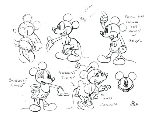 disneyconceptsandstuff:Model Sheets for Mickey Mouse