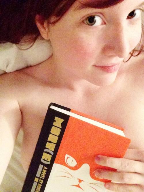 nsfwfoxyden:  Some #toplesstuesday selfies for cosplaydeviants with this new novel I’ve been reading. Its interesting so far. it’s a post apocalyptic setting told from the standpoint of a house-cat. LOLI’ve missed posting on here, so getting back