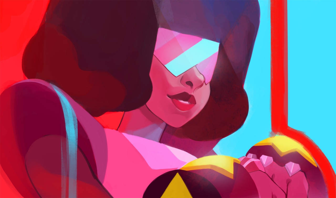 mydezignillustrations:   Garnet WIP I finished recently*  I wanna draw her more*