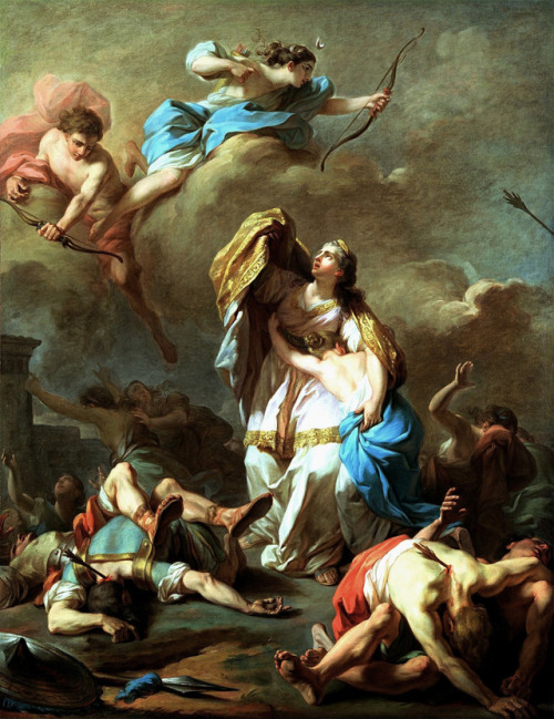 The Combat of Mars and Minerva (1771) - Joseph-Benoit Suvee (1743-1807)The Children of Niobe Killed 