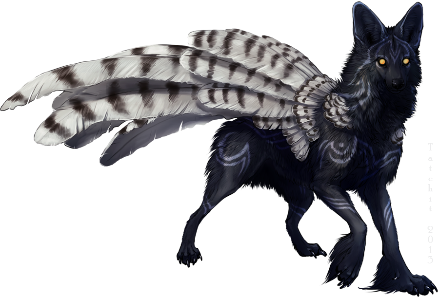 wolfkinz:  Feathered Canines - by Tatchit