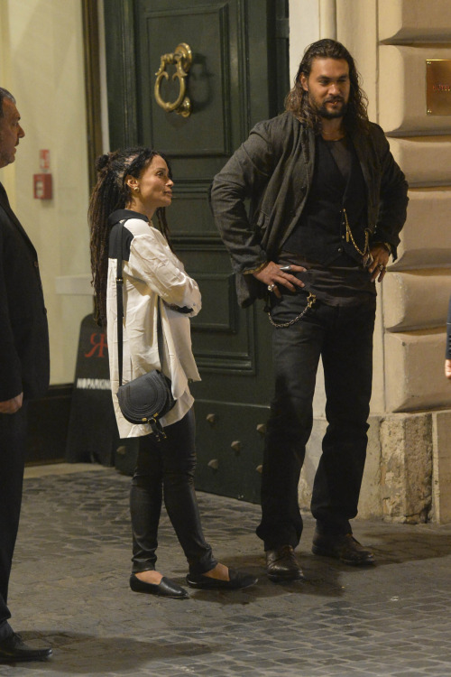 herdreadsrock:  honeyvybz:  thirat-atthiraride:    Lisa Bonet and Jason Momoa in Rome: September 2015     Let the church say amen…..  I mean be perfect