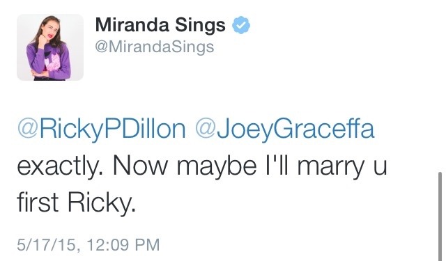 mickie310:  So Miranda moves on fast. joeygraceffa is now being replaced with Shane