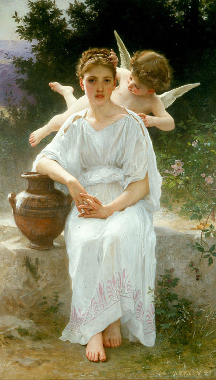 spoutziki-art: Whisperings of Love by William-Adolphe Bouguereau, 1889