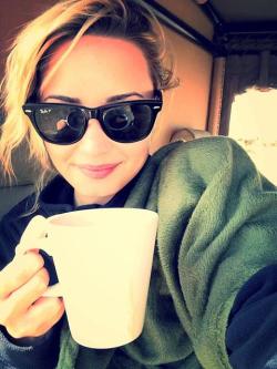  @ddlovato: Early morning safari with coffee