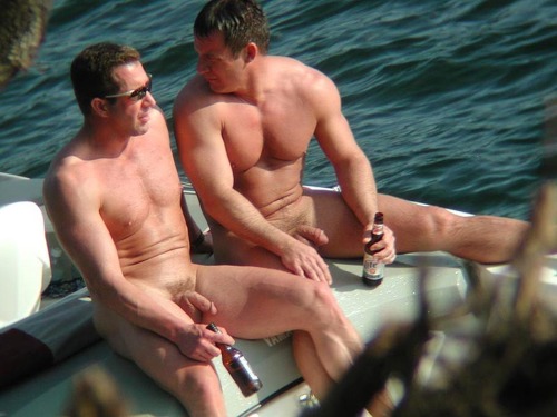 mykindofhotmen:  This is what actually happens when two straight daddies “go on a fishing trip
