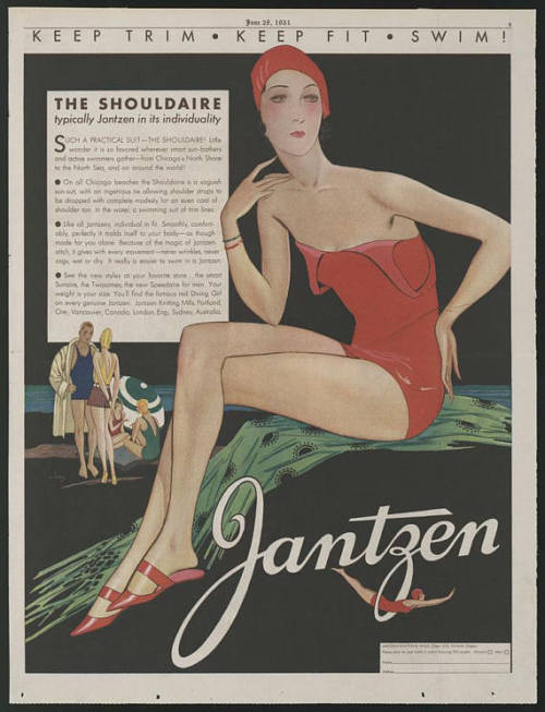 Art Deco Jantzen Swimsuit advert June, 1931 