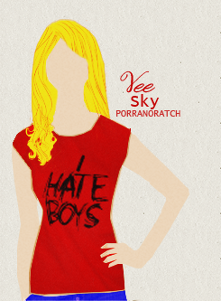 porranoratch:  MY ART: Minimalist of some the main characters of Hush Hush Series.