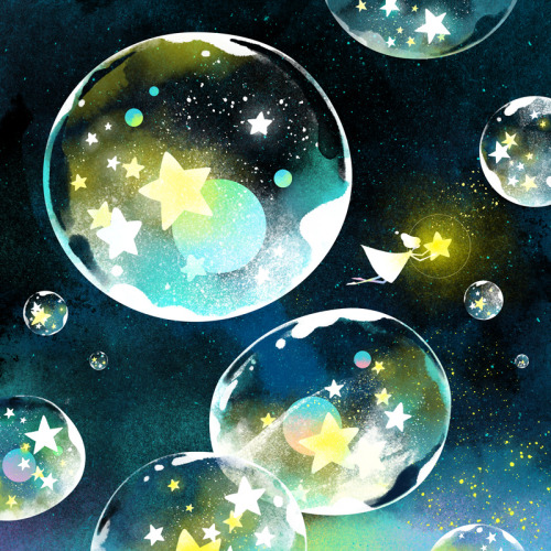 littleoil: littleoil:bubbles hugging the universeand I hugging a star to see you Please follow my tw