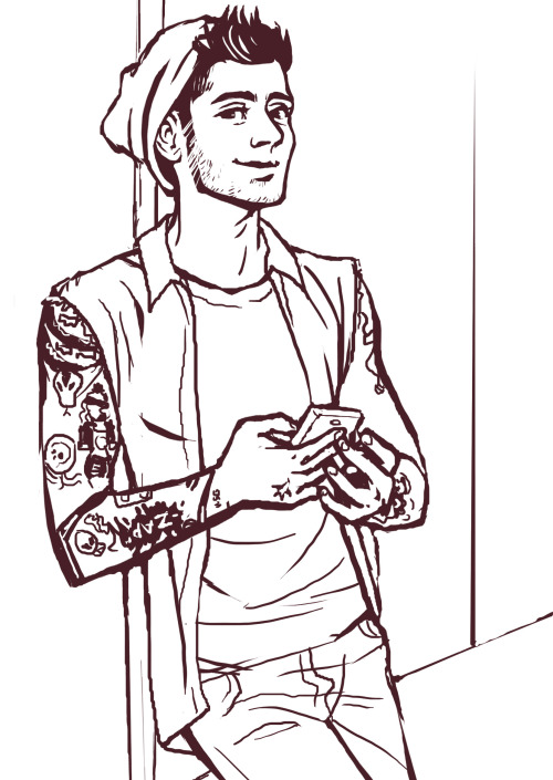 artofobsession:  Niall just wanted a picture of the hot guy on the train.  — based on ky’s fic