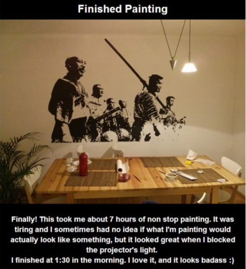 lifemadesimple: Step by Step: A Great way of Painting your own Mural without Knowing how to Draw Fee